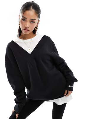 Nike mini swoosh online oversized sweatshirt