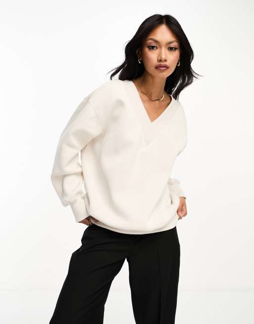 Women's v sale neck fleece pullover