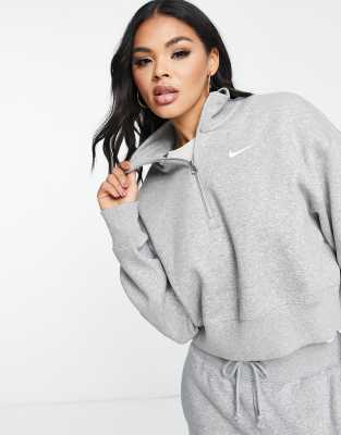 Nike quarter zip grey sale