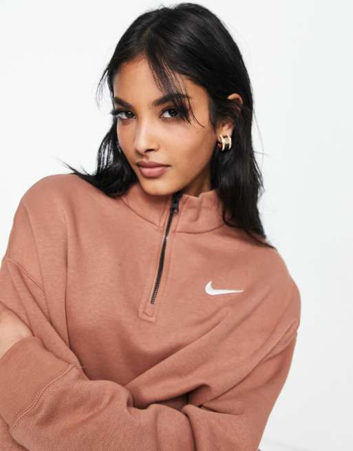 Womens nike half zip on sale sweatshirt