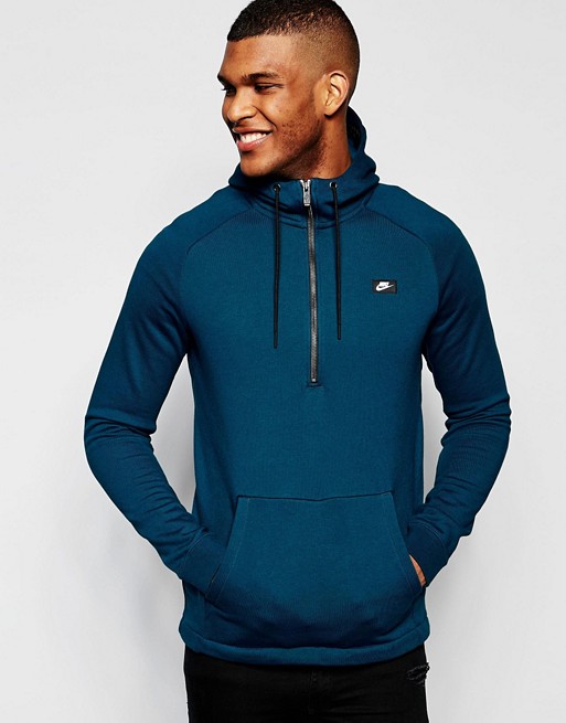 Nike | Nike Modern Half Zip Hoodie In Blue 805132-346