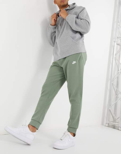 Nike premium knit fleece joggers in sage green ASOS