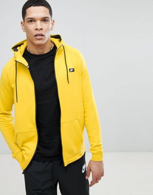 nike yellow zip up hoodie
