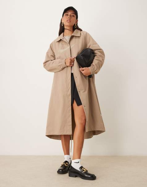 Nike - MSC - Kakigrøn trenchcoat i twill - view 1