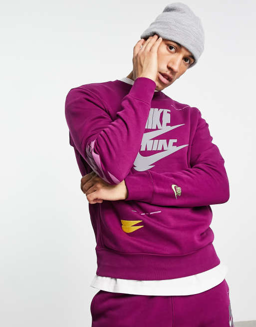 Nike double futura crew hot sale sweatshirt