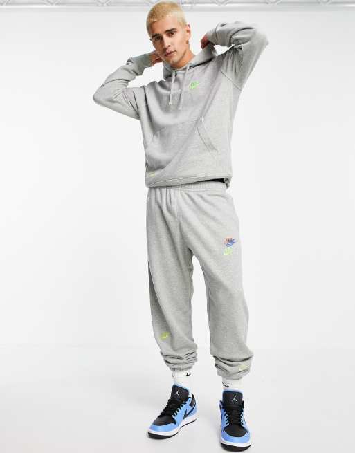 Nike Multi Futura cuffed sweatpants in gray heather ASOS