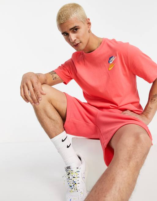 Nike Multi Futura t shirt in coral