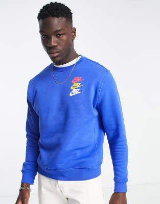 Nike multi logo crew neck sweatshirt in 