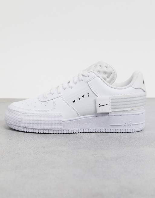 Nike N. 354 Air 1 Type sneakers in triple white |