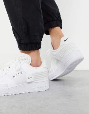 nike air force 1 type trainers in white