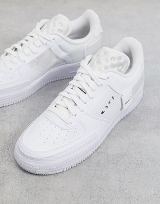 nike air force 1 type trainers in white