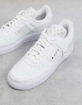 nike air force 1 type trainers in white