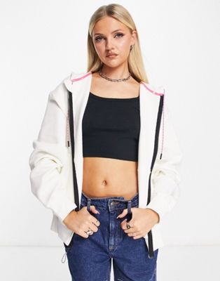 Nike Naomi Osaka fleece zip hoodie in sail white - ASOS Price Checker