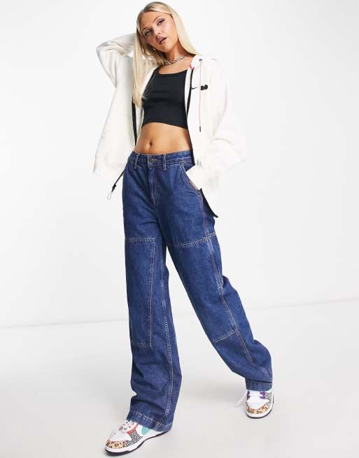 Nike Naomi Osaka fleece zip hoodie in sail white | ASOS