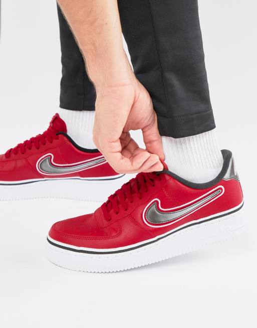 nike men's air force 1 07 an20 basketball shoe red