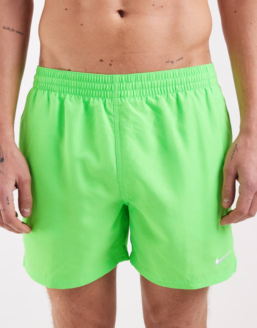 Nike - Neongrønne 5-tommer-badeshorts i volley-stil, 4 af 5