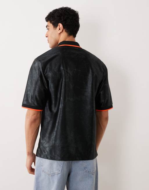 Nike Netherlands World Cup 26 retro heavyweight print jersey in black, 2 of 4