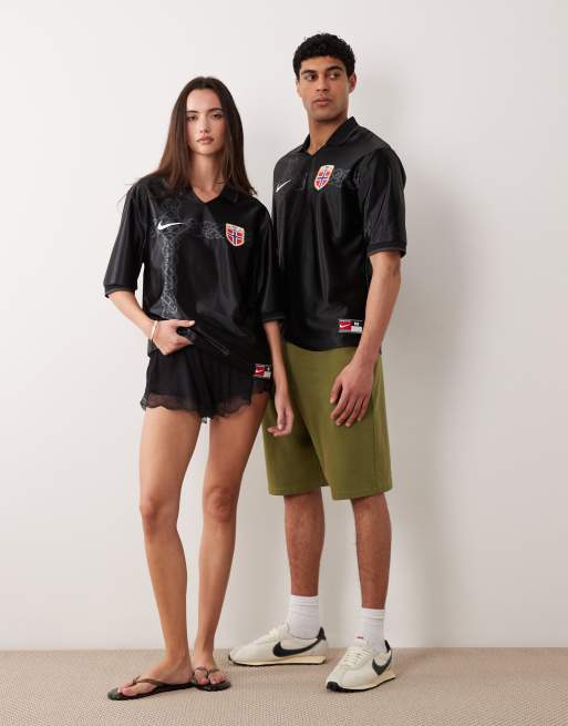 Nike Norway World Cup 26 retro heavyweight print jersey in black, 2 of 4