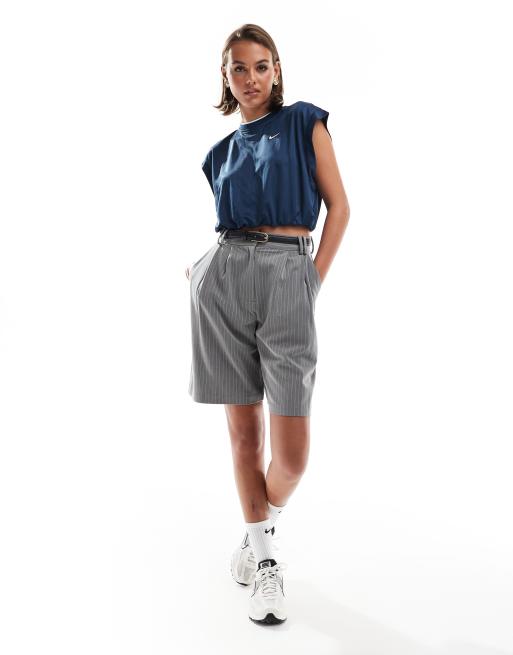 Nike – NSW Collection – Krótki żakardowy top z granatowego dżerseju, 2 z 4