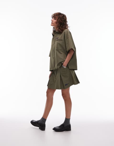Nike NSW Naomi Osaka mini skirt in khaki - view 1