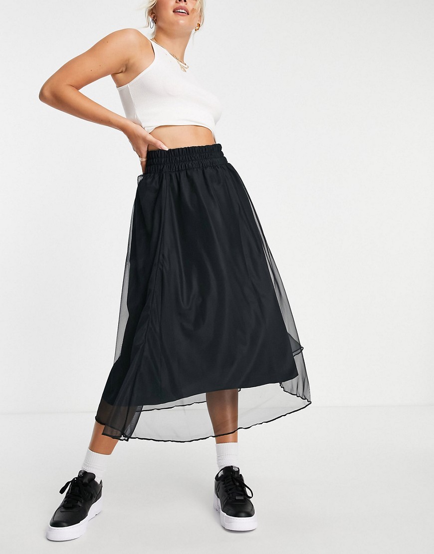 Nike NSW Pack tulle layer skirt in black