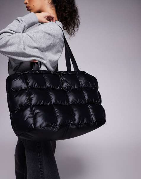 Nike NSW puffer 2.0 tote in black - view 1