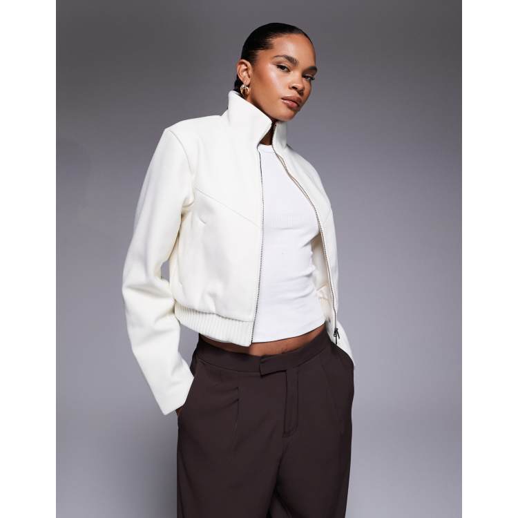 Nike NSW tailored jacket in off white | ASOS