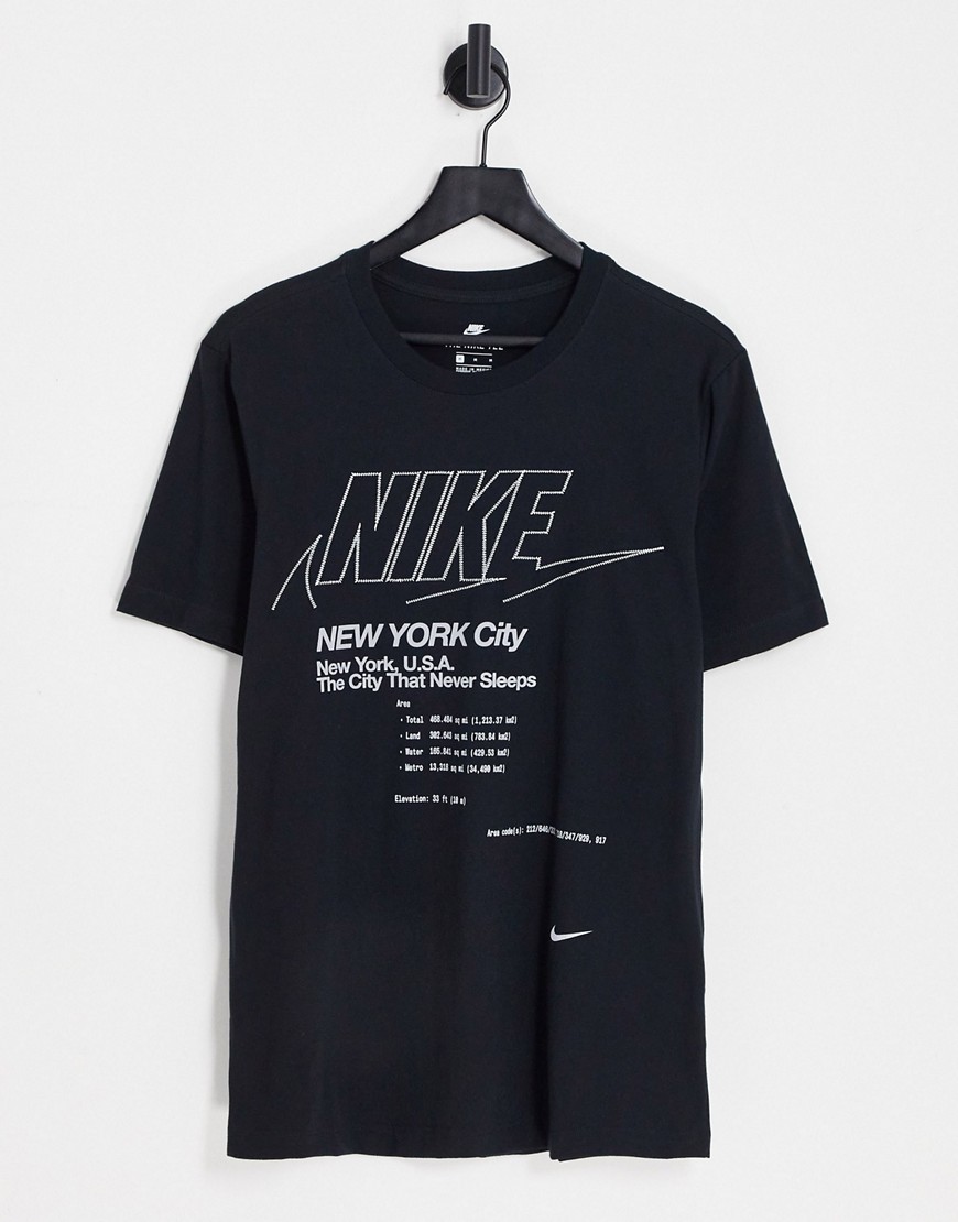 Nike NYC Souvenir graphic print t-shirt in black