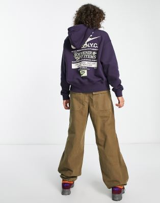 Nike Nyc Souvenir Hoodie In Cave Purple