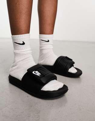Nike Offcourt Adjust Slider In Black In Black