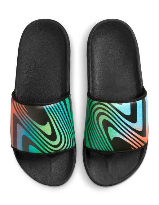 Nike Offcourt A.I.R. sliders in black/multi | ASOS