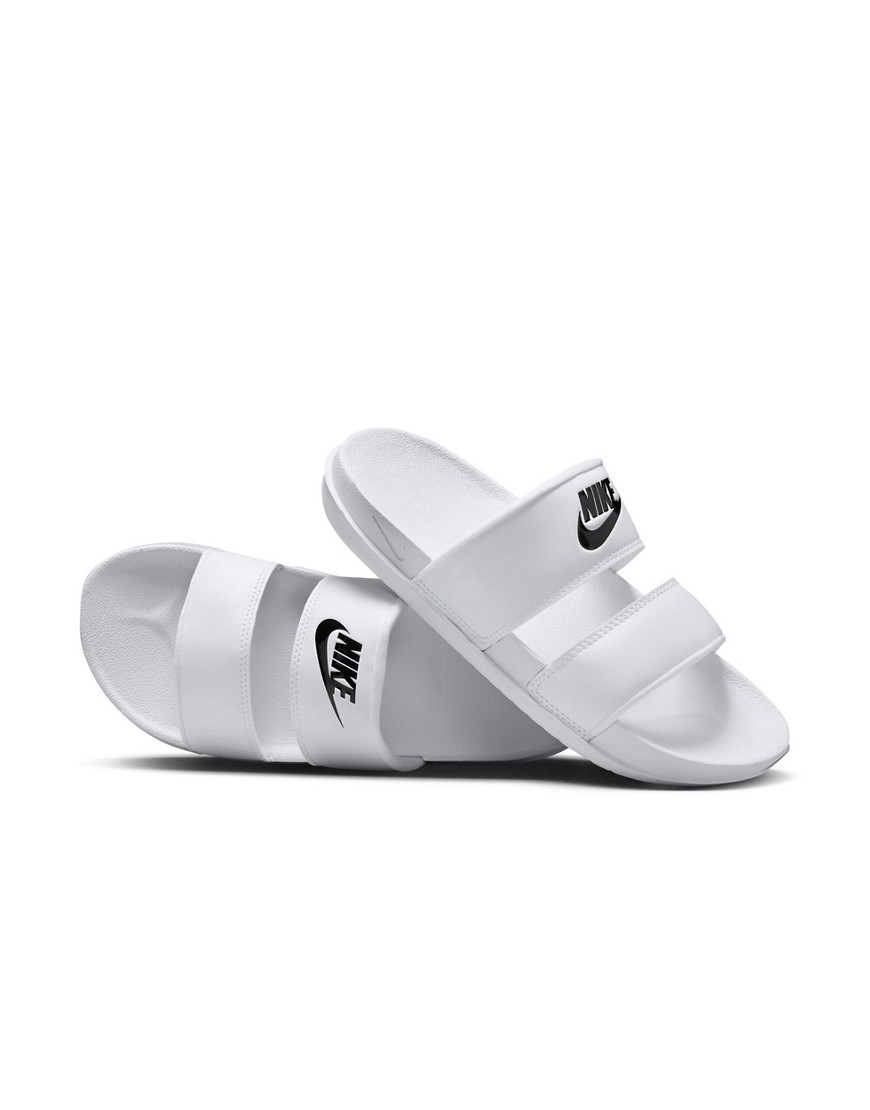 Shop Nike Offcourt Duo Slides In White
