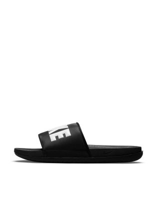 Nike Offcourt Sliders In Black In Black