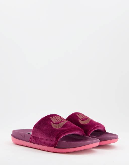 Burgundy 2025 slides nike