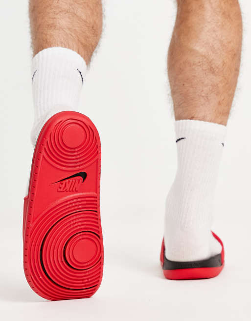 Nike Offcourt sliders in university red ASOS