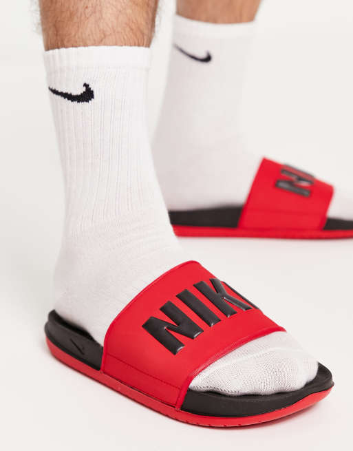 Nike offcourt hot sale slide red