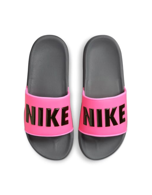 Nike Offcourt slides in blast/dark gray | ASOS