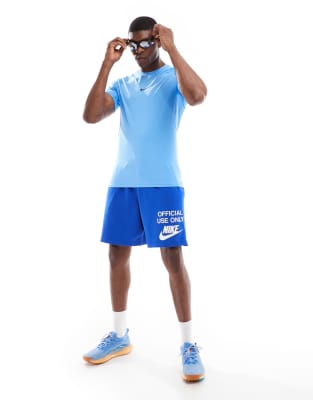 Nike "official Use Only" Graphic Shorts In Blue