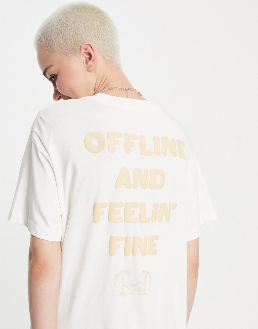 Nike Offline and feeling fine boyfriend t-shirt in white