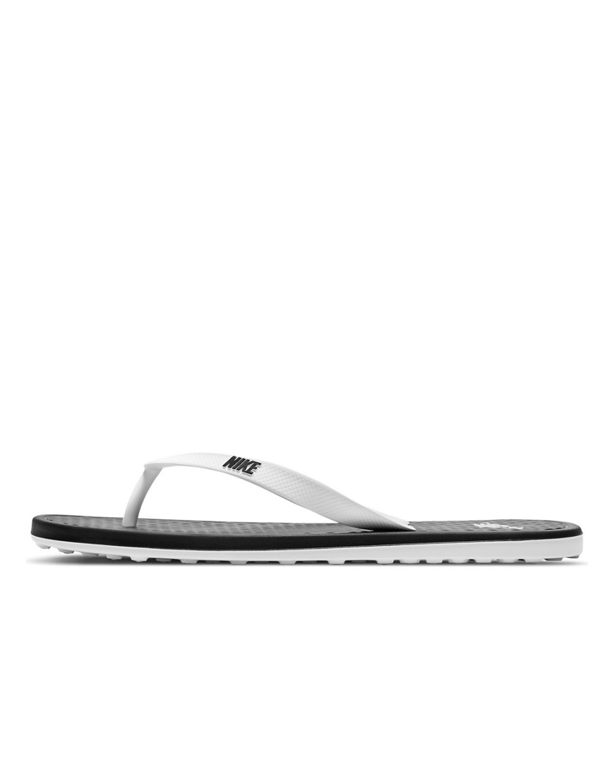 Nike On Deck flip flops in black/white