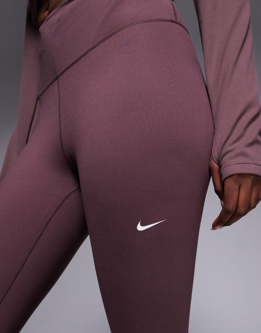 Nike One capsule A 7/8 leggings in brown, 2 of 5