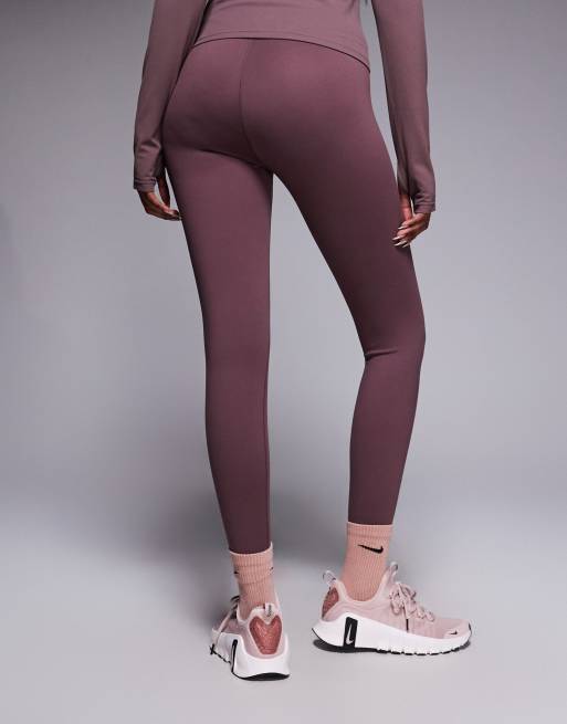 Nike One capsule A 7/8 leggings in brown, 3 of 5