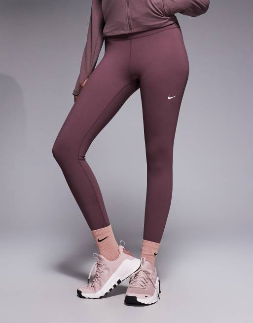 Nike One capsule A 7/8 leggings in brown, 5 of 5