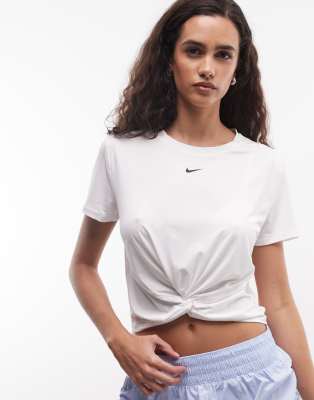 Nike One Classic Twist T-shirt In White