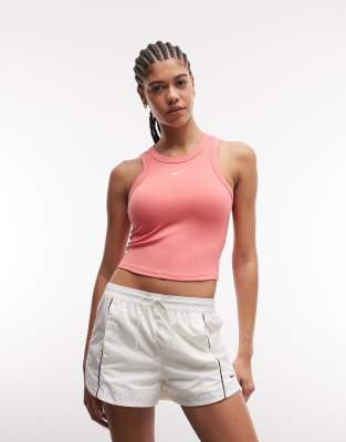 Nike One Dri-fit Cropped Tank Top In Red