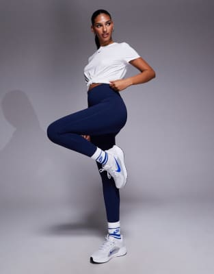 Nike One Dri-fit High Rise Leggings In Blue