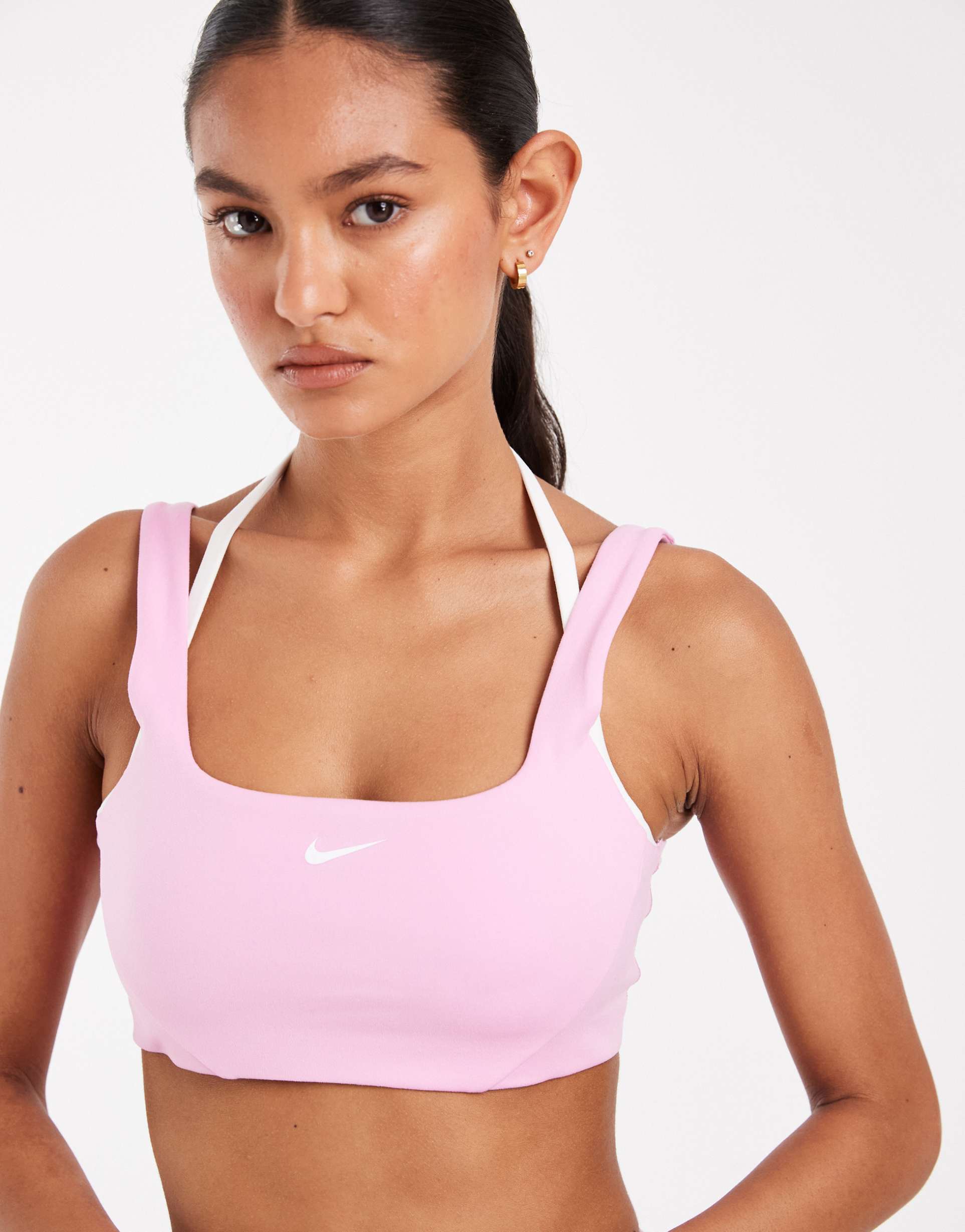 nike one dri-fit sports bra in pink