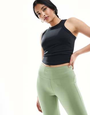 Nike One Dri-FIT tight cropped tank in black