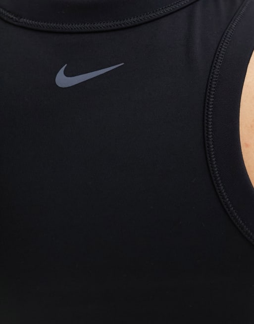 Nike One Dri-Fit tight cropped tank top in black, 2 of 4