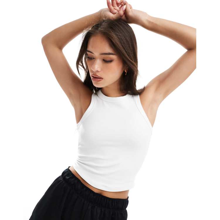 ★★Nike★★ One Fitted Dry Fit Short Sleeve Crop Top W Whit Nike One Fitted Women's Dri-FIT Short-Sleeve Cropped Top